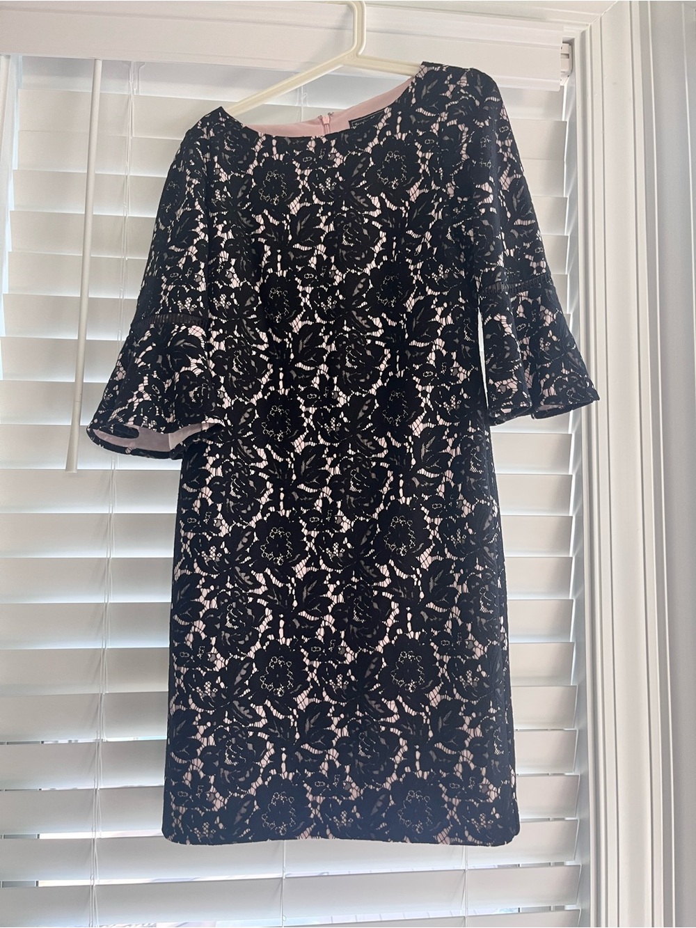 Jessica Howard Black Lace Dress with Pink Lining